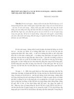 PHÁT HUY GIÁ TRỊ CỦA CÁC DI TÍCH CÁCH MẠNG - KHÁNG CHIẾN TRÊN ĐỊA BÀN THỦ ĐÔ HÀ NỘI