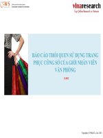 Báo cáo Thói quen sử dụng trang phục công sở của giới nhân viên văn phòng