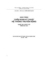 GIÁO TRÌNH CHẨN ĐOÁN KỸ THUẬT HỆ THỐNG TRUYỀN ĐỘNG