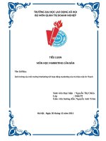 TIểu luận  MÔN HỌC MARKETING CĂN BẢN: Ảnh hưởng của môi trường Marketing tới hoạt động marketing của trà thảo mộc Dr Thanh