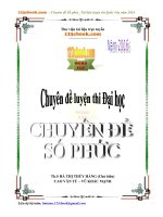 Chuyên đề số phức năm 2016