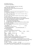 Đề thi thử đại học lần 1 năm 2011 môn Hóa - THPT Thanh Miện I