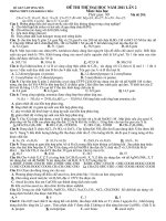 đề và đáp án thi thử đại học môn hóa lần 2 trường THPT Nam Khoái Châu