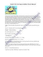 TOÁN VỀ CÁC ĐẠI LƯỢNG TỈ LỆ THUẬN