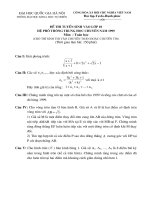 Đề TS chuyên 10 KHTN 1999