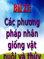 bai 25:Các phương pháp nhân giống vật nuôi và thủy sản