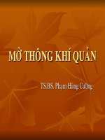 Mở thông khí quản TS BS Phạm Hùng Cường