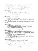 KỲ THI TUYỂN SINH THPT CHUYÊN Năm học: 2010-2011 MÔN: TOÁN (Dành cho học sinh chuyên tin)