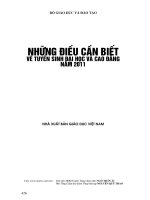 những điều cần về tuyển sinh ĐH,CĐ năm 2010-2011