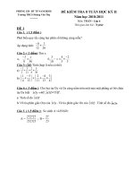 Đề thi 8 tuần kỳ II - Năm học 2010 - 2011