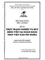 Thực trạng nghiệp vụ huy động vốn tại ngân hàng TMCP việt nam tín nghĩa