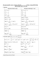 Đề cương ôn tập môn toán 12 HK i