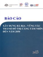 Báo cáo Phát triển năng lực hội nhập kinh tế quốc tế Xây dựng Bà Rịa – Vũng Tàu trở thành một Đô thị Cảng tầm nhìn đến năm 2050