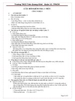 Câu hỏi KT 1 tiết Công Nghệ 8 HKII