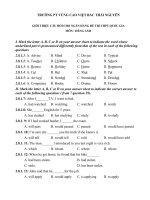 Tài liệu ôn thi môn tiếng Anh THPT Quốc Gia