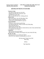 Kế hoạch các tháng