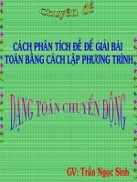 chuyên đề giải bài toán bằng cách lập phương trình