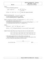 Đề ôn tập Toán 10 HK2 - đề số 6