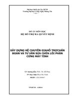 Tiểu luận môn hệ hỗ trợ quyết định XÂY DỰNG HỆ CHUYÊN GIAHỖ TRỢCHẨN ĐOÁN VÀ TƯ VẤN SỬA CHỮA LỖI PHẦN CỨNG MÁY TÍNH