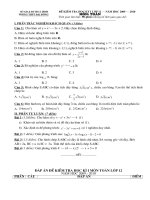 De k.tra hoc ky I toan lop 12