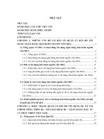 Tăng cường quản lý rủi ro tín dụng đối với Dự án Tài chính nông thôn tại Sở Giao dịch III – Ngân hàng Đầu tư và Phát triển Việt Nam