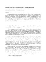 Bàn về tính đặc thù trong phản ánh nghệ thuật