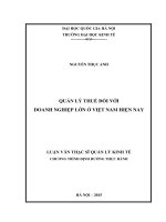 Quản lý thuế đối với doanh nghiệp lớn ở Việt Nam hiện nay