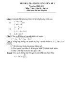 Thi giữa kỳ 2 đại trà