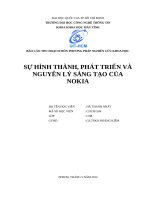 Tiểu luận môn phương pháp nghiên cứu khoa học SỰ HÌNH THÀNH, PHÁT TRIỂN VÀ NGUYÊN LÝ SÁNG TẠO CỦA NOKIA