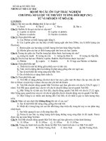 Bộ đề 50 câu hỏi trắc nhiệm chương sơ lược về thuyết t.đ hẹp