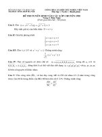 Đề TS chuyên KHTN 1995