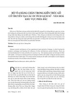 Bộ vì 6 hàng chân trong kiến thức gỗ cổ truyền tại các di tích lịch sử-văn hóa khu vực phía Bắc
