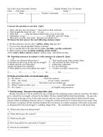 KT Anh 7-Bài số 2 HK II sau Unit 14