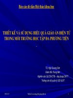 Thiết kế và sử dụng hiệu quả GAĐT trong môi trường học tập đa phương tiện