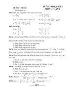 BỘ ĐỀ ÔN THI HỌC KỲ 2 MÔN TOÁN 6 BIÊN SOẠN CÔNG PHU  TRÌNH BÀY ĐẸP