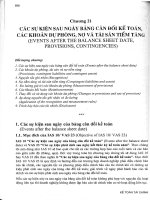 các sự kiện sau ngày bảng cân đối kế toán