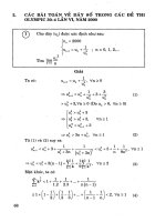 Các bài toán về dãy số trong kỳ thi olympic phần 2