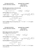 Kiểm tra ồ phút toán 11 - Gioi han