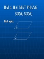 Bài 4. Hai Mặt Phẳng Song Song