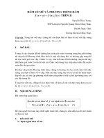 Hàm số mũ và phương trình hàm