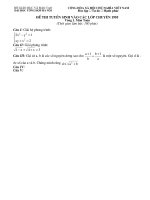 Dề TS 10 KHTN 1995