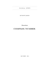 Các bài toán về số phức