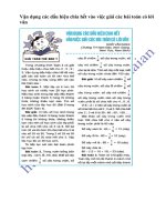 Vận dụng các dấu hiệu chia hết vào việc giải các bài toán có lời văn