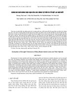 báo cáo khoa học đề tài ĐÁNH GIÁ KHẢ NĂNG CHỊU HẠN CỦA CÁC DÒNG TỰ PHỐI VÀ TỔ HỢP LAI NGÔ NẾP