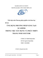 Tiểu luận môn phương pháp nghiên cứu khoa học ỨNG DỤNG PHƯƠNG PHÁP SÁNG TẠO SCAMPER TRONG VIỆC XÂY DỰNG VÀ PHÁT TRIỂN TRANG WEB YOUTUBE