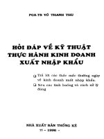 Hỏi đáp về kỹ thuật thực hành kinh doanh xuất nhập khẩu