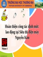 Hoàn thiện công tác định mức tại siêu thị điện máy nguyễn kim