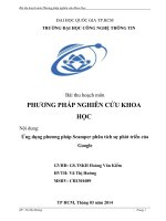 Tiểu luận môn phương pháp nghiên cứu khoa học Ứng dụng phương pháp Scamper phân tích sự phát triển của Google