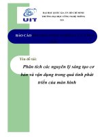 Tiểu luận môn phương pháp nghiên cứu khoa học Phân tích các nguyên lý sáng tạo cơ bản và vận dụng trong quá tình phát triển của màn hình