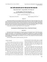 báo cáo khoa học đề tài PHÁT TRIỂN CHĂN NUÔI LỢN THỊT TRÊN ĐỊA BÀN TỈNH THANH HÓA